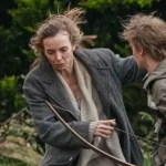 Jodie Comer 28 Years Later 2025 Grey Coat