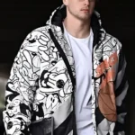 Joe Burrow Goofy Print Puffer Jacket