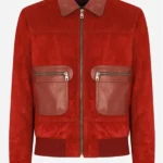 Joe Burrow Maroon Leather Bomber Jacket
