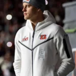 Joe Burrow Super Bowl LVI White Hooded Jacket side