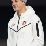 Joe Burrow White Hooded Jacket front