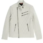 Joe Burrow White Quilted Jacket front