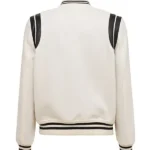 Joe Burrow White Teddy Bomber Jacket back