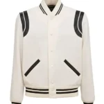 Joe Burrow White Teddy Bomber Jacket front