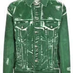 Joe Burrows Green Denim Jacket front