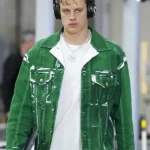 Joe Burrows Green Denim Jacket walk