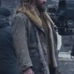 Justice League Jason Momoa Fur Shawl Collar Leather Jacket