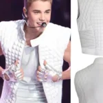 Justin Bieber Quilted White Leather Vest