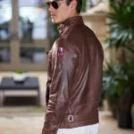 Justin Leather Jacket Back