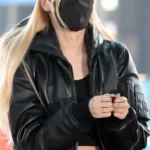 K-pop Fashion Blackpink Rose Bomber Leather Jacket