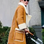 Karlie Kloss Brown Shearling Coat 2022