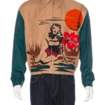 Karlie Kloss Printed Jacket front