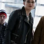 Katy O’Brian The Running Man Black Leather Jacket