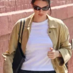 Kendall Jenner 2025 Suede Leather Jacket