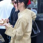 Kendall Jenner 2025 Suede Leather Jacket Back
