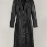 Kendall Jenner Black Leather Coat