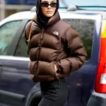 Kendall Jenner Brown North Face Puffer Jacket