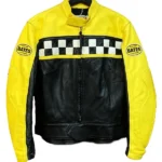 Kendall Jenner Race Flag Cafe Leather Jacket