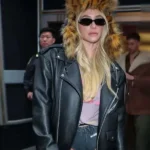 Kesha NYC Black Leather Jacket front