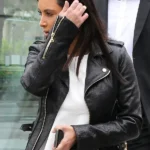 Kim Kardashian Black Biker Biker Style Jacket