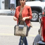 Kim Kardashian Red Cotton Blazer Coat