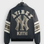 Kith & AVIREX for the New York Yankees Leather Jacket blue back