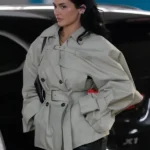 Kylie Jenner Mini Trench Coat front