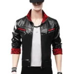 Leslie Kyle Final Fantasy VII Remake Leather Jacket front