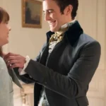 Luke Thompson Bridgerton S03 Grey Trench Coat