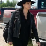 Madison Cheeatow Heartland Black Leather Jacket front