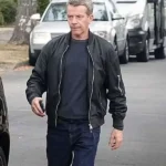 Max Beesley Hijack Black Bomber Leather Jacket