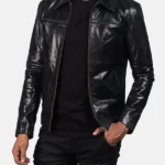 Mens Mystical Black Leather Jacket