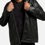 Men's Tex Black Leather Jacket