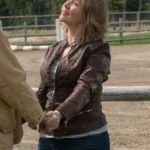 Michelle Morgan Heartland Brown Leather Jacket