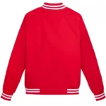 Mickey Mouse Red Varsity Jacket back