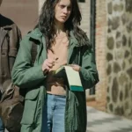 Milena Smit The Snow Girl Green Jacket front