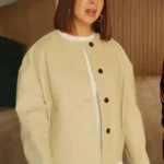 Molly Novak Loot S03 Beige Leather Jacket