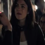 Monica Barbaro Crime 101 Black Leather Jacket