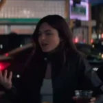 Monica Barbaro Crime 101 Maya Black Leather Jacket