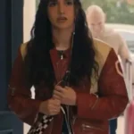 My Fault London 2025 Asha Banks Red Leather Jacket front