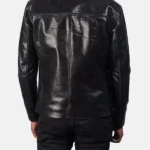 Mystical Black Leather Jacket Back