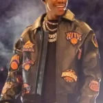 NY Knicks A Boogie Wit Da Hoodie Leather Jacket front