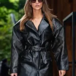 NYC 2025 Barbara Palvin Leather Jacket front