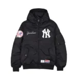 New York x Alpha x New Era Bomber Jacket black front