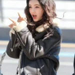NewJeans Danielle Shearling Leather Jacket