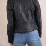 Nicola III Leather Biker Jacket back