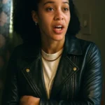 One Battle After Another Chase Infiniti Black Jacket front