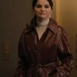 Only Murders in the Building Mabel Maroon Leather Coat