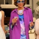 Palm Royale Evelyn Rollins Purple Coat