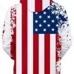 Patriotic Stars USA Flag Hoodie back